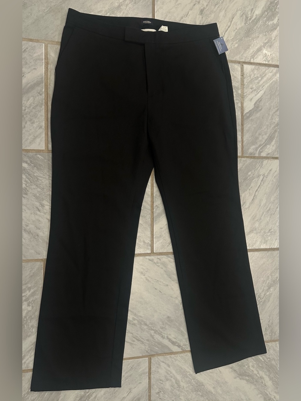 NWT Dockers Womens Black Wide Leg Pants Size 16 (36Wx31L) Stretch